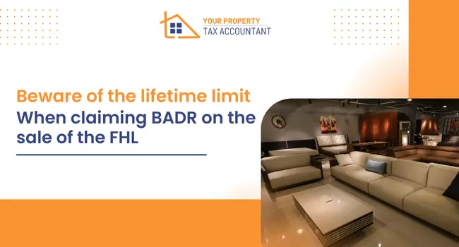 when claiming BADR on the sale of the FHL