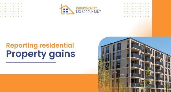 Reporting residential property gains